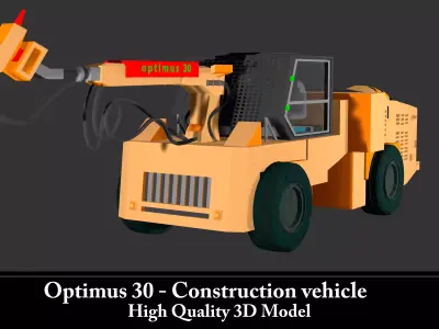 Optimus 30 - Industrial Mining Machine Low-poly 3D model