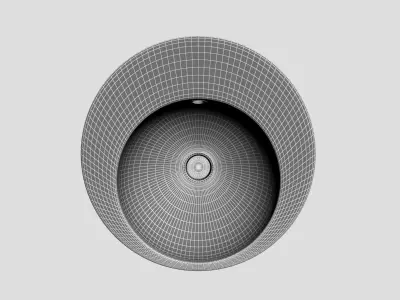 white Sink 3d model 005 3D model