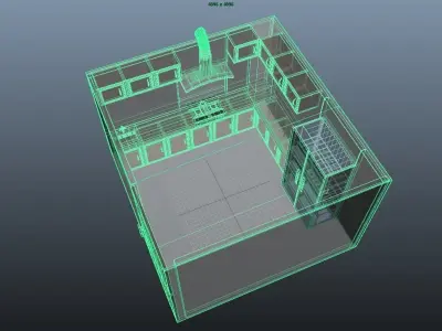 MODULAR KITCHEN II Low-poly 3D model