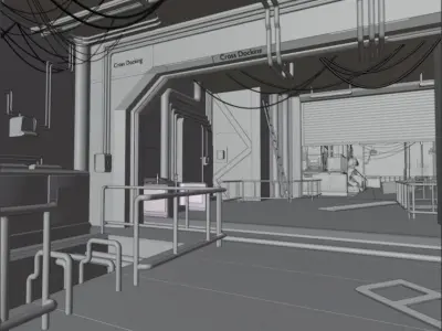 SCI-FI WORKSHOP ENVIRONMENT  3D model