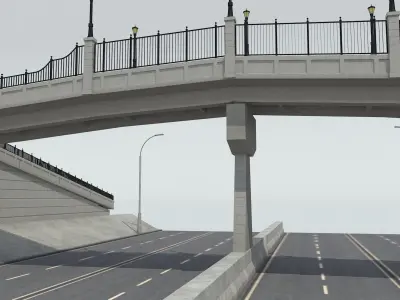 Pedestrian Bridge 3D model