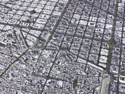 Barcelona - City 3D Model Low-poly 3D model