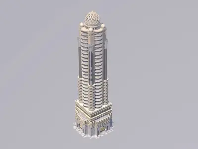 Dubai building 02 3D model