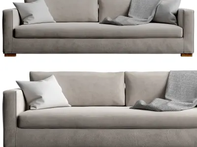 Vanguard - Sofa -Brandt Bench Seat Extended Sofa V866-1ES 3D model