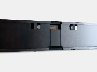 BESTA TV bench with drawers and door 1 Low-poly 3D model