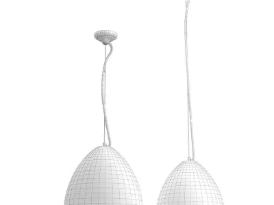 Concrete Pendant Lamp Free 3D model