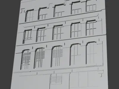Derelict wall-1 3D model