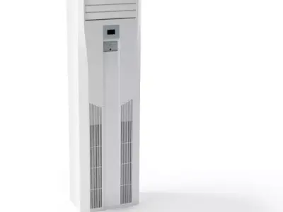 White Standing Air Conditioner 3D model