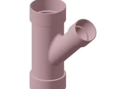 Plastic Plumbing Reducing Y Fitting Toy 3D model