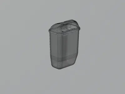 Prague City Street Bin 02 Low-poly 3D model