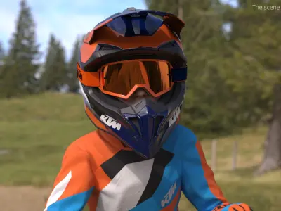  Mini Motocross Bike Child Rider Standing Pose 