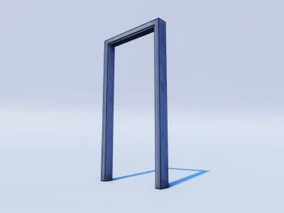 Cartoon Prop Essentials - Metal Door Low-poly 3D model