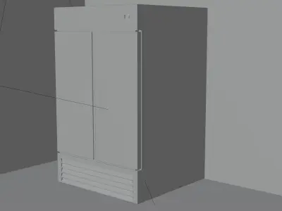 Free Refrigerator Double Door Stainless Steel Free 3D model
