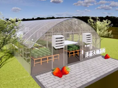 Agricultural Greenhouse Tent Frame -B7 3D model