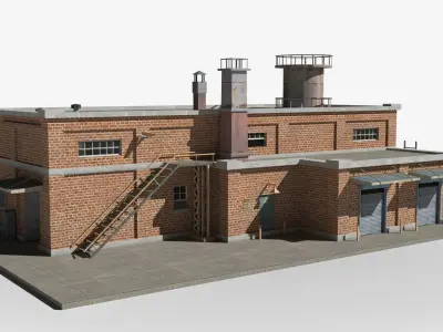 Factory xx3 Low-poly 3D model purchase