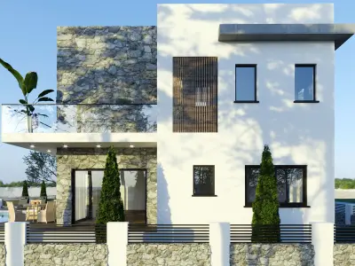 Exterior Scene Villa Model  3D model