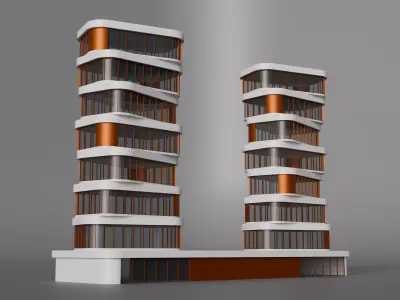 Architecture Project by Ramin Guseinov 99 Low-poly 3D model