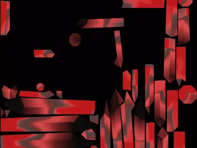 Dungeon Crystals pilers and floor tiles  Low-poly 3D model