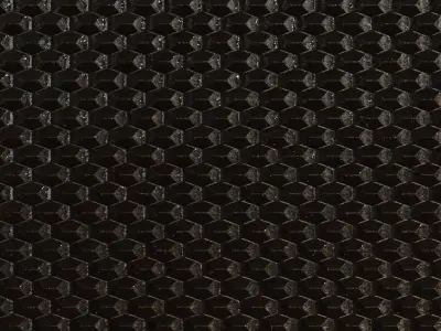 Hammered Obsidian Hexagonal Paving PBR Seamless Texture