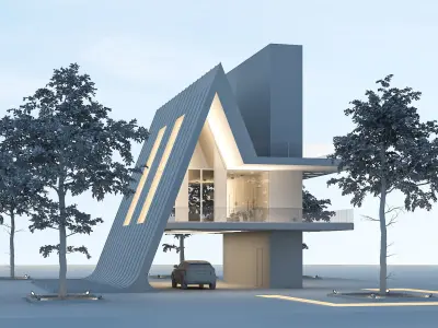 Lima 3D House Exterior Model Download By Al Ghazi Design Studio 3D model