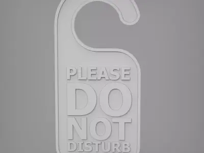 Please Do Not Disturb Door Hanger 3D print model