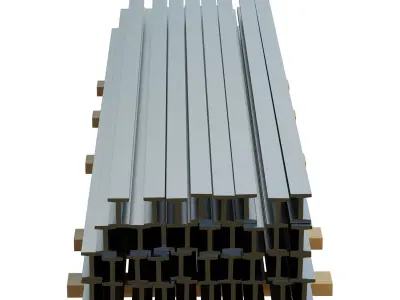 Iron Beams Low-poly 3D model purchase