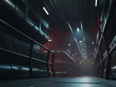 Scy-fy corridor 3D model