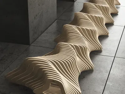 Parametric bench n2 3D model