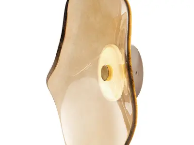 Contemporary Wall Sconce with Glass Shade 3D model