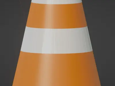 Traffic Cone - low poly - Game Ready Low Poly - 3D Low-poly 3D model