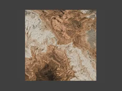 Rugged Rocky Lush Lake Outcrop Environment Terrain 3D model