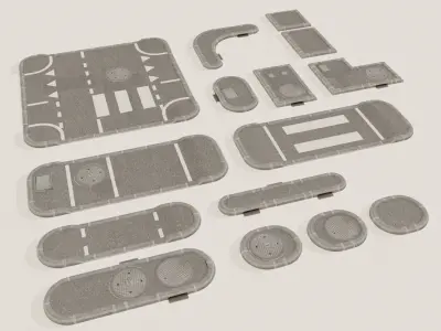 Road Asset Pack collection 3D model