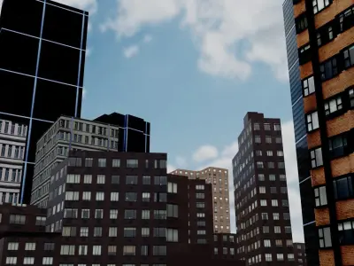 City low-poly Low-poly 3D model