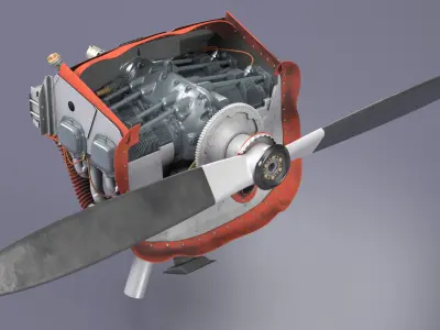  Aero Engine Lycoming O 320 Old 