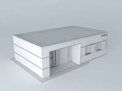 Modern pasive mini home Free 3D model