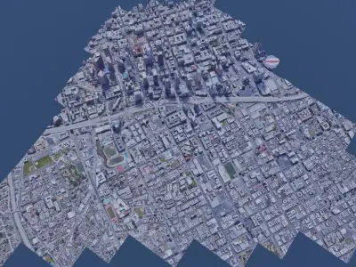USA - Los Angeles City photogrammetry  3D model