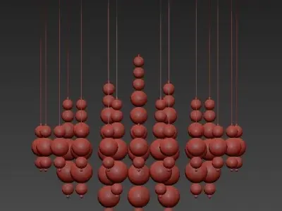 Bubble Light Fixture Chandelier 3D model