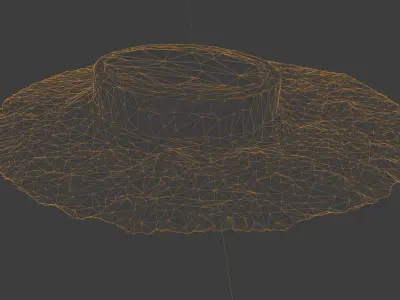 Photorealistic 3D scan of manhole Hatch cover Sewer Manhole Low-poly 3D model