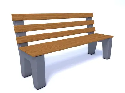 Pack of benches 3D model