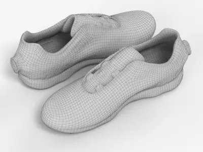 Slip-on Running Shoes 3D model