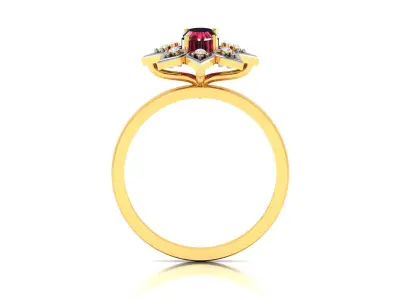 Diamond Ring For Women 3d Print Model 3D print model 8