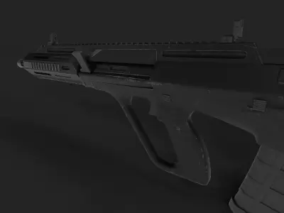 Sci-fi STEYR AUG A3 Low-poly 3D model