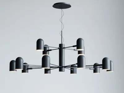 Chandelier Desi Loft Chandelier Double 3D model