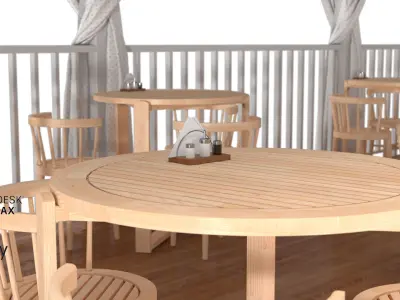 Summer Cafe 3D model