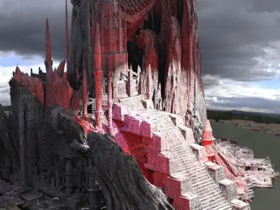 Outworld Khan Fortress Castle 3D model