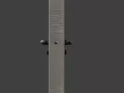 Rusted Industrial Bunker Door 3D Model Low-poly 3D model