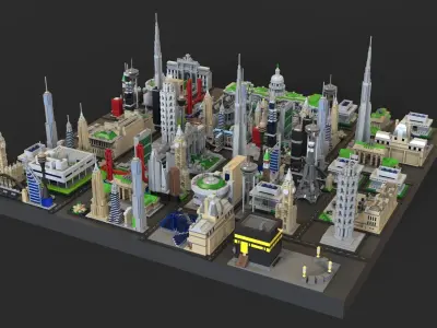 Lego city new 2 Low-poly 3D model