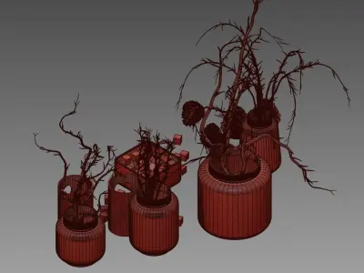 rustic vase set Free 3D model