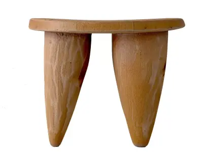 Vintage Small Senufo Stool Light 3D model