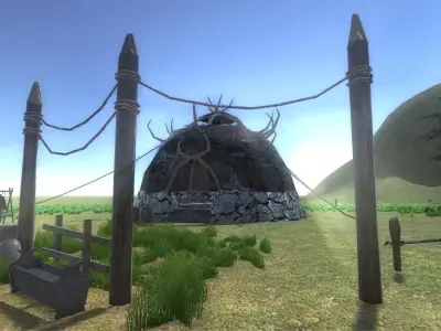 Boneskin Settlement Pack Low-poly 3D model